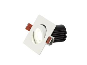 DM201436  Bare S 10 Tridonic Powered 10W 4000K 810lm 24° CRI>90 LED Engine White Adjustable Square Recessed Spotlight, IP20